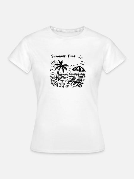 Stranddesign - Frauen T-Shirt - Weiß