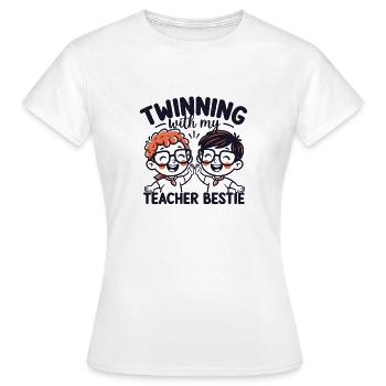 Partnerschaft mit meiner Lehrer-Bestie - Frauen T-Shirt - Weiß - Vorne - AI Model Female 172 dark (172cm)