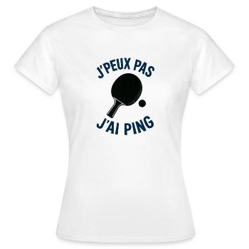 Ich kann nicht, ich ping. - Frauen T-Shirt - Weiß - Vorne - AI Model Female 172 dark (172cm)