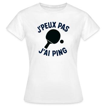 Ich kann nicht, ich ping. - Frauen T-Shirt - Weiß - Vorne - AI Model Female 172 dark (172cm)