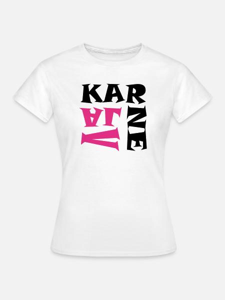 Karneval in Pink/Schwarz - Frauen T-Shirt - Weiß