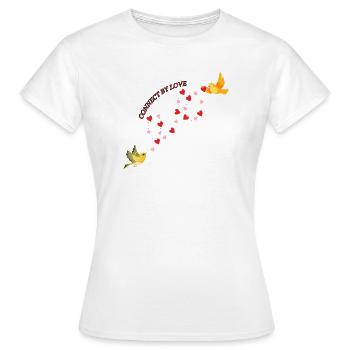 Liés par l’amour - T-shirt Femme - blanc - Devant - AI Model Female 172 dark (172cm)