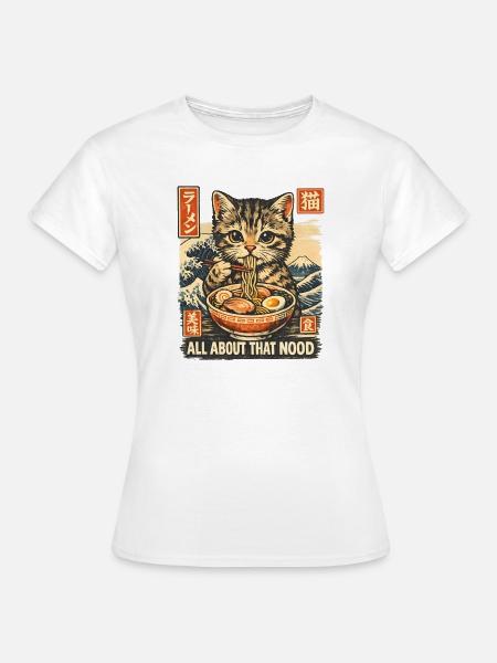 Cat Ramen - Frauen T-Shirt - Weiß