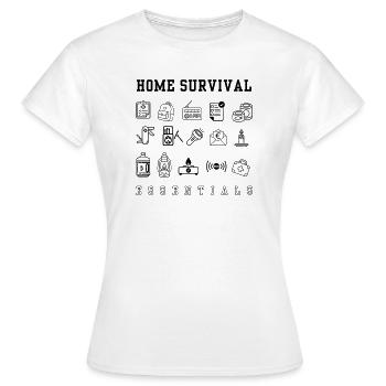 Notfallplan – Weltuntergang - Frauen T-Shirt - Weiß - Vorne - AI Model Female 172 dark (172cm)