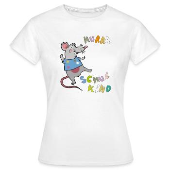 Hourra la souris écolière - T-shirt Femme - blanc - Devant - AI Model Female 172 dark (172cm)