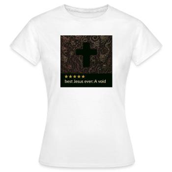 Croix dans le Vide Sombre - T-shirt Femme - blanc - Devant - AI Model Female 172 dark (172cm)