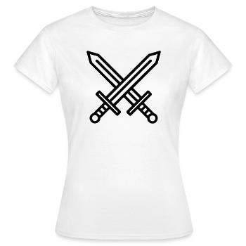 Schwerter - Frauen T-Shirt - Weiß - Vorne - AI Model Female 172 dark (172cm)