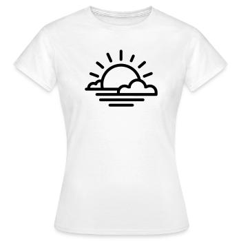 Sonnenuntergang - Frauen T-Shirt - Weiß - Vorne - AI Model Female 172 dark (172cm)