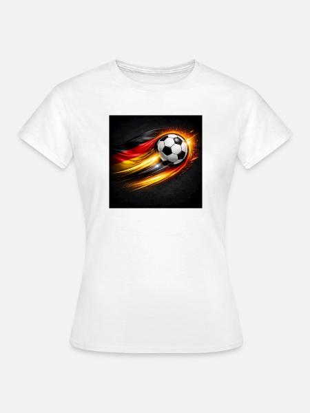 Feuerspur Deutschland Fußball - Frauen T-Shirt - Weiß