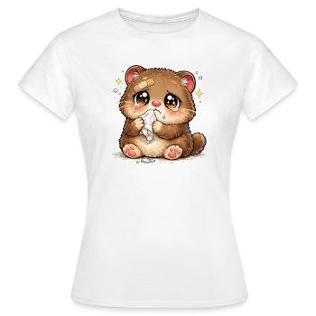 Kuschelkätzchen Tränenband Trost - Frauen T-Shirt - Weiß - Vorne - AI Model Female 172 dark (172cm)