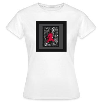 Anime_Roter Manteau - T-shirt Femme - blanc - Devant - AI Model Female 172 dark (172cm)