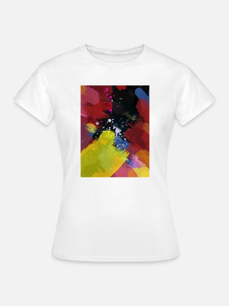 Farbexplosion Abstrakte Farbflächen - Frauen T-Shirt - Weiß