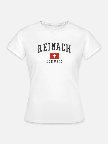 Reinach Schweiz Logo Kreuz - Frauen T-Shirt - Weiß