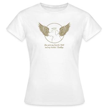 Labrador Angel in Dog Heaven Mourning Farewell - Women's T-Shirt - white - Front - AI Model Female 172 dark (172cm)