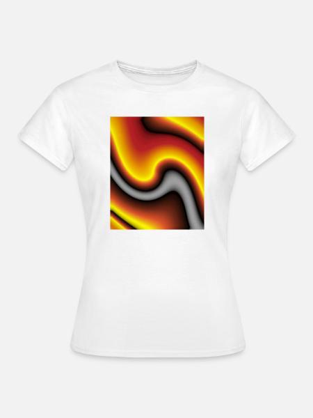 Lava-Welle Farbenspiel - Frauen T-Shirt - Weiß
