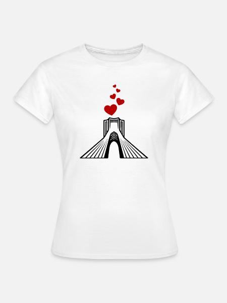 Azadi Iran Liebe - Frauen T-Shirt - Weiß