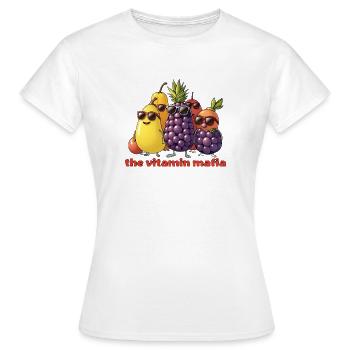 Troupe de fruits de la Mafia de la Vitamine - T-shirt Femme - blanc - Devant - AI Model Female 172 dark (172cm)