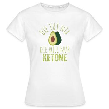 Avocado Keto Saying Tea - Women's T-Shirt - white - Front - AI Model Female 172 dark (172cm)
