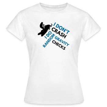 Schneemobil, ich stürze nicht ab, lustiges Schneemobil - Frauen T-Shirt - Weiß - Vorne - AI Model Female 172 dark (172cm)