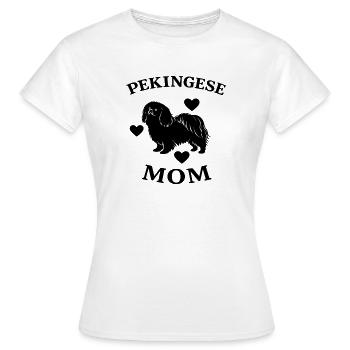 Funny Pekingese Mom - Women's T-Shirt - white - Front - AI Model Female 172 dark (172cm)