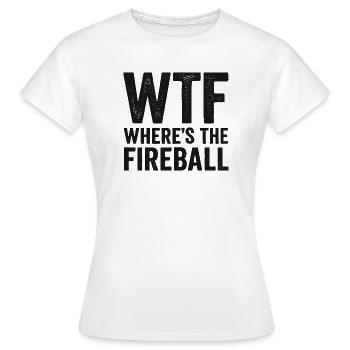 C’est quoi ce truc : Où est l’humour de la boule de feu - T-shirt Femme - blanc - Devant - AI Model Female 172 dark (172cm)
