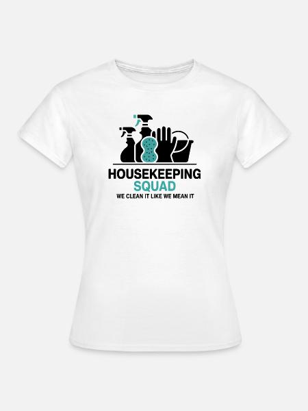 Lustiges Putzen Design - Frauen T-Shirt - Weiß