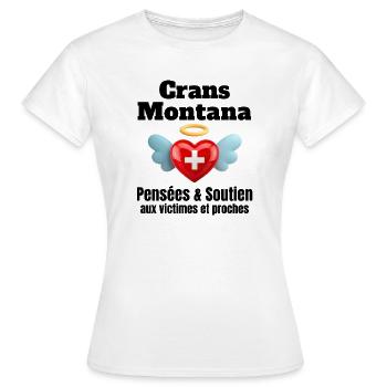 Schweiz, ich bin Schweizerin, Crans-Montana - Frauen T-Shirt - Weiß - Vorne - AI Model Female 172 dark (172cm)