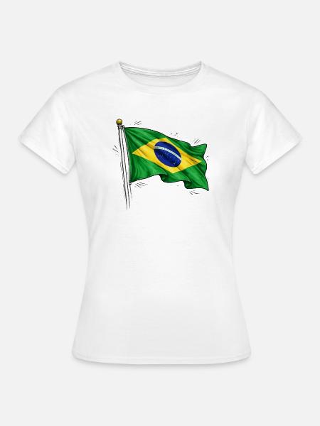 Brasilien Flagge - Frauen T-Shirt - Weiß