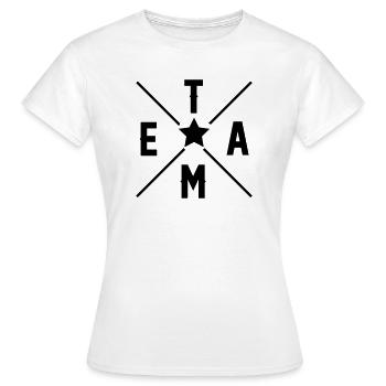 Équipe - T-shirt Femme - blanc - Devant - AI Model Female 172 dark (172cm)