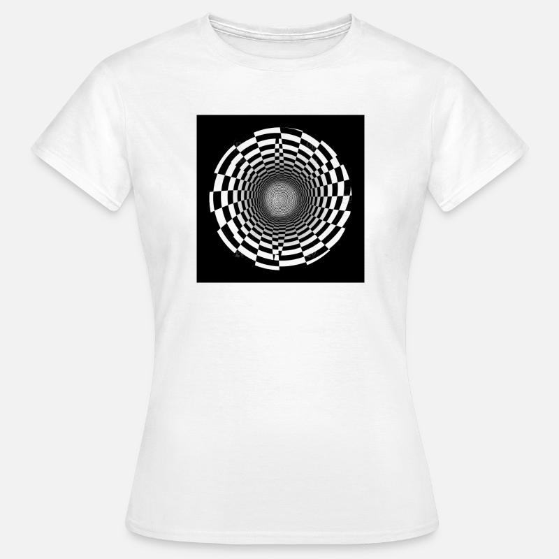Black and white optical vortex - Women's T-Shirt - white