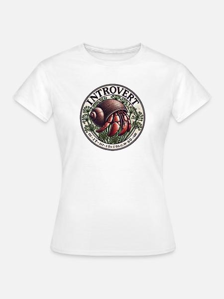 Introvertiertes Schneckenabzeichen - Frauen T-Shirt - Weiß