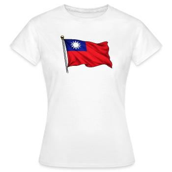 Drapeau de Taïwan - T-shirt Femme - blanc - Devant - AI Model Female 172 dark (172cm)