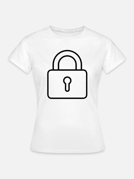 Vorhängeschloss - Frauen T-Shirt - Weiß