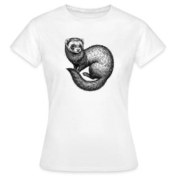 Frettchen - Frauen T-Shirt - Weiß - Vorne - AI Model Female 172 dark (172cm)