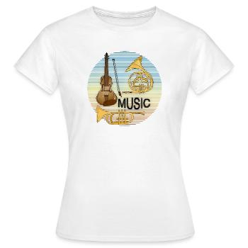 Instruments de musique - T-shirt Femme - blanc - Devant - AI Model Female 172 dark (172cm)