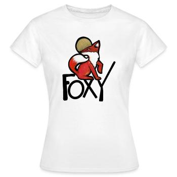 Renard Pourpre avec Auréole Or - T-shirt Femme - blanc - Devant - AI Model Female 172 dark (172cm)