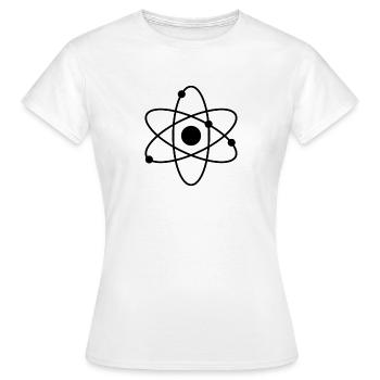 Atom - Women's T-Shirt - white - Front - AI Model Female 172 dark (172cm)