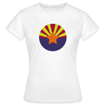 Drapeau rond de l’Arizona - T-shirt Femme - blanc - Devant - AI Model Female 172 dark (172cm)