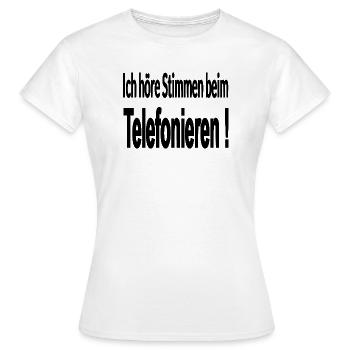 téléphone - T-shirt Femme - blanc - Devant - AI Model Female 172 dark (172cm)
