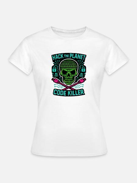 Cybersicherheit: Hack den Planeten - Frauen T-Shirt - Weiß