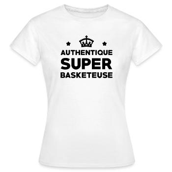Authentischer Superbasketballspieler - Frauen T-Shirt - Weiß - Vorne - AI Model Female 172 dark (172cm)