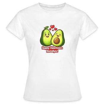 Sweet Avocados Valentine's Day Avodyu Cartoon - Women's T-Shirt - white - Front - AI Model Female 172 dark (172cm)