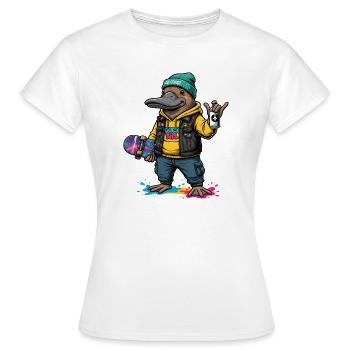 Duck Bill Street Punk Hoodie - Frauen T-Shirt - Weiß - Vorne - AI Model Female 172 dark (172cm)