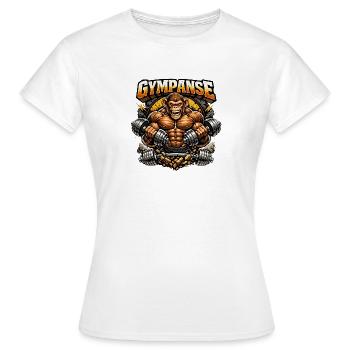 Der sportlichste Affe im Gym - Gympanse - Frauen T-Shirt - Weiß - Vorne - AI Model Female 172 dark (172cm)