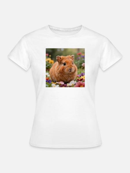 Blumiger Hamstertraum - Frauen T-Shirt - Weiß