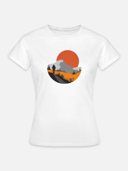 Bergwanderung, Idee für ein Wanderer-Geschenk - Frauen T-Shirt - Weiß
