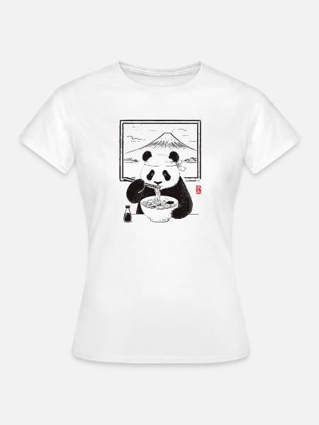 Ramen Panda - Frauen T-Shirt - Weiß