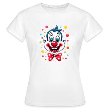 Carnival Clown Costume Carnival Carnival - Women's T-Shirt - white - Front - AI Model Female 172 dark (172cm)