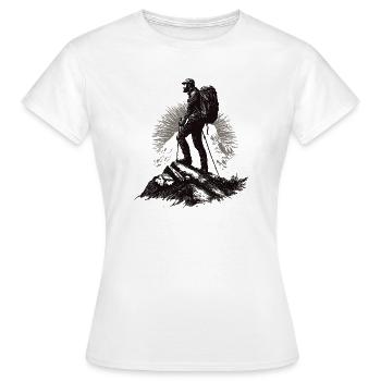 Mountaineer motif in the sunbeam - Women's T-Shirt - white - Front - AI Model Female 172 dark (172cm)