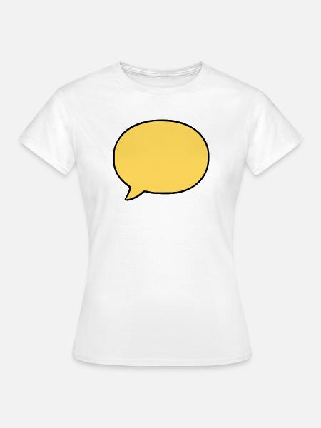 Comic_Sprechblase_Vorlage_gelb - Frauen T-Shirt - Weiß